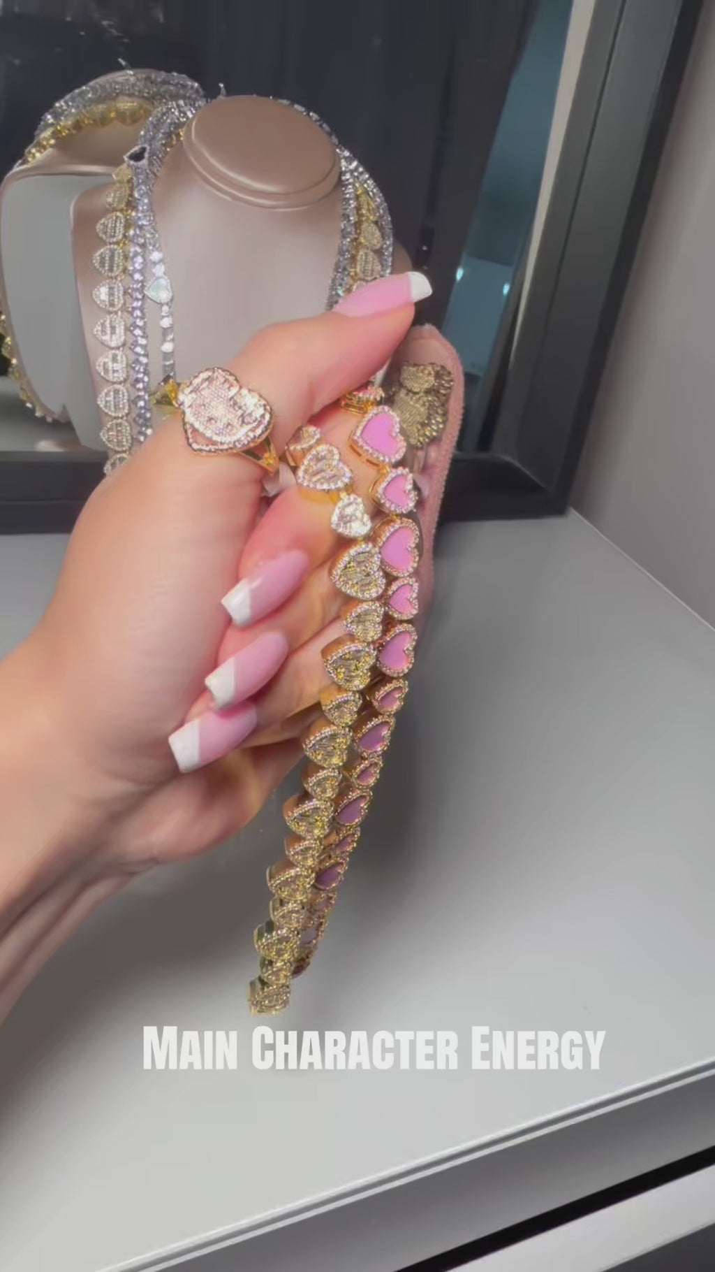 Pink hearts bracelet